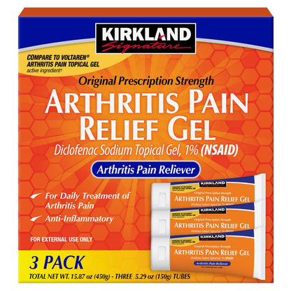 Kirkland Signature arthritis pain relief gel 1 percent