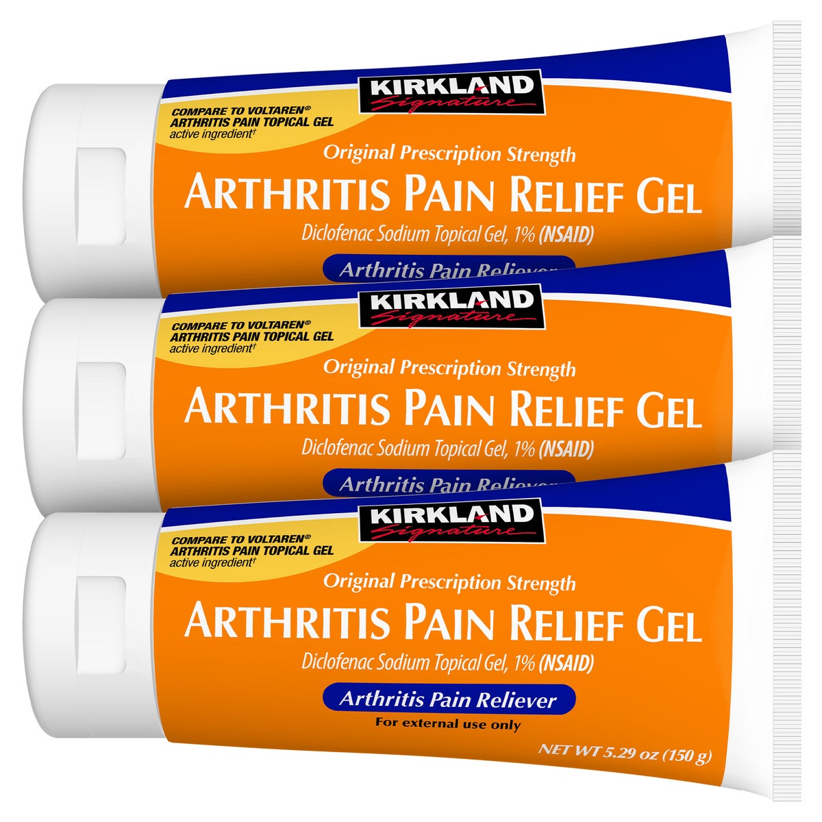 Kirkland Signature 3-tube arthritis relief gel