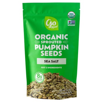 Sprouted pumpkin seeds for snacking and topping