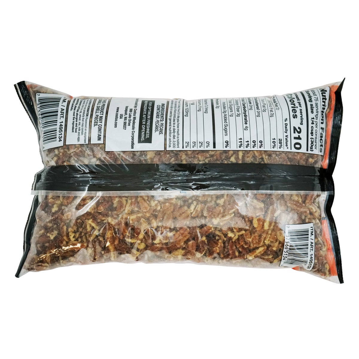 Bulk pecan pieces product packaging