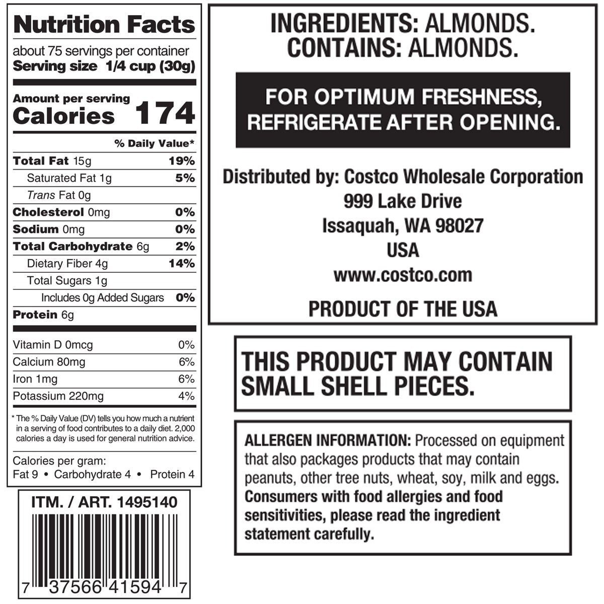USA product almonds for snacking