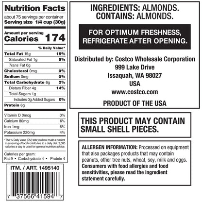 USA product almonds for snacking