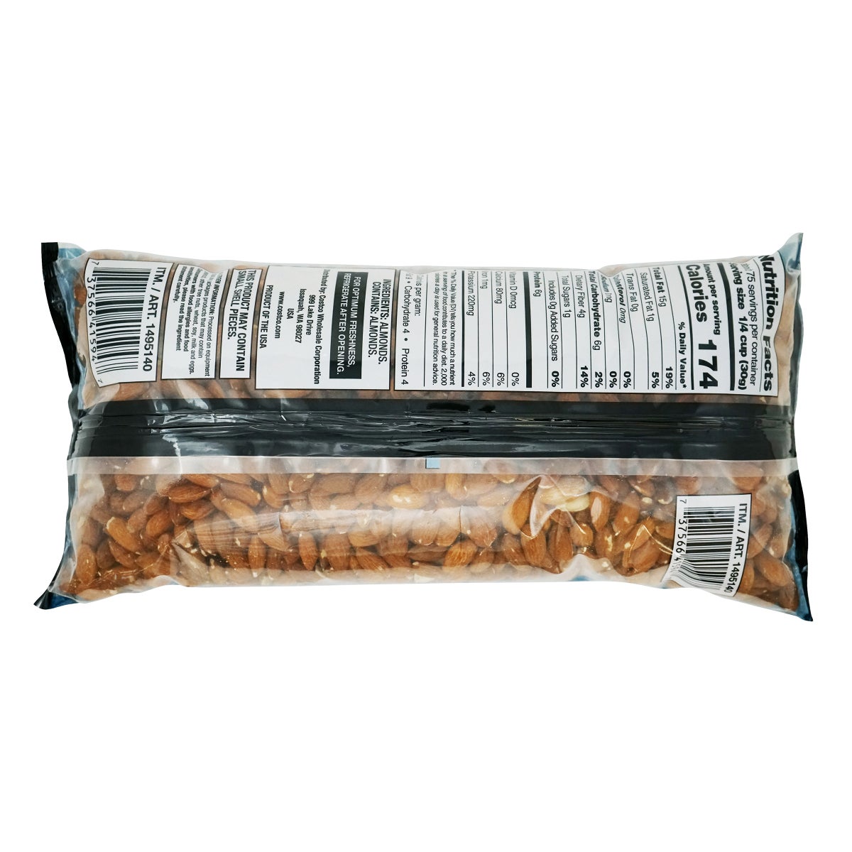 Kosher almonds in bulk bag