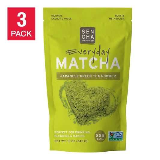 Sencha Naturals matcha green tea powder 3-pack