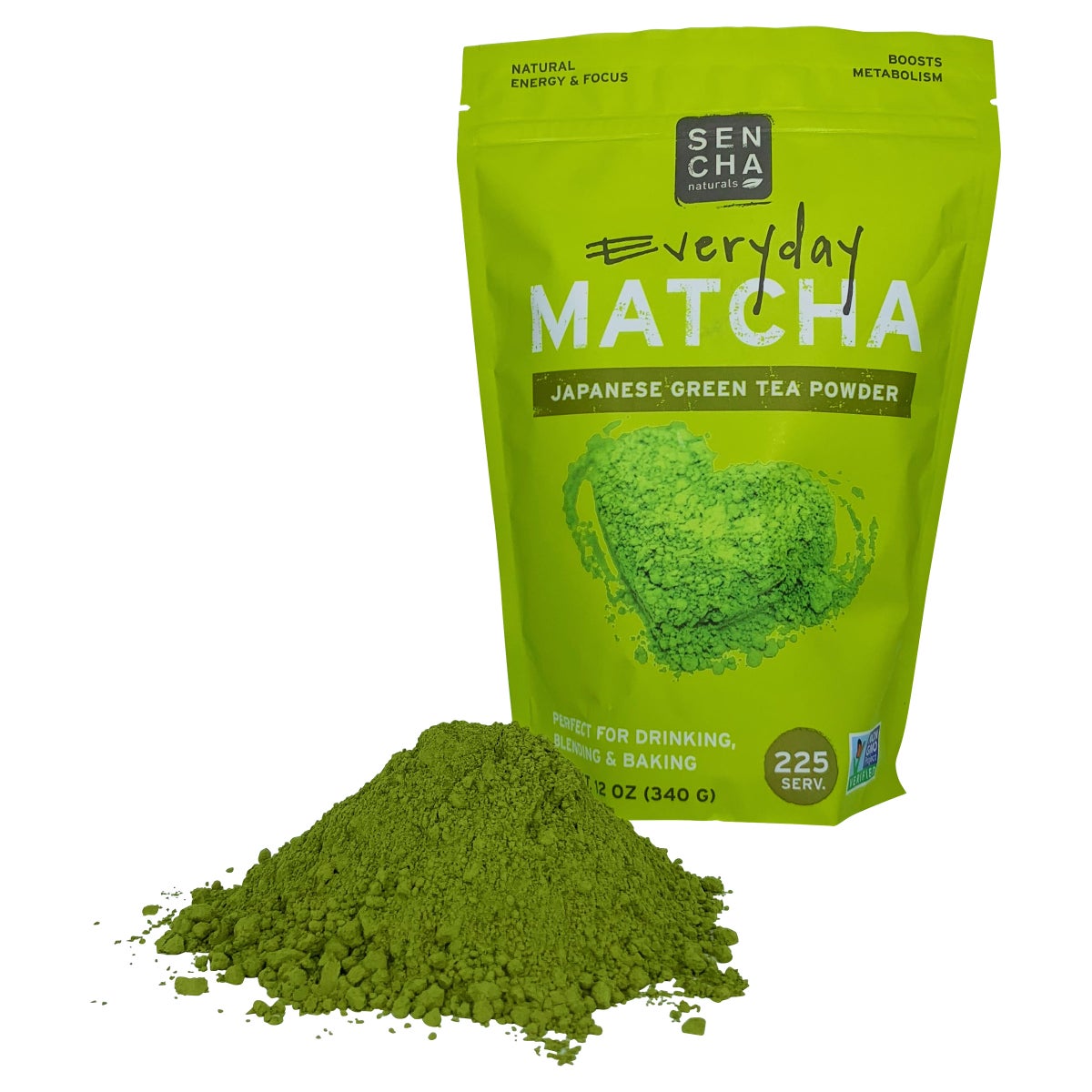 Sencha Naturals certified non-GMO matcha tea powder
