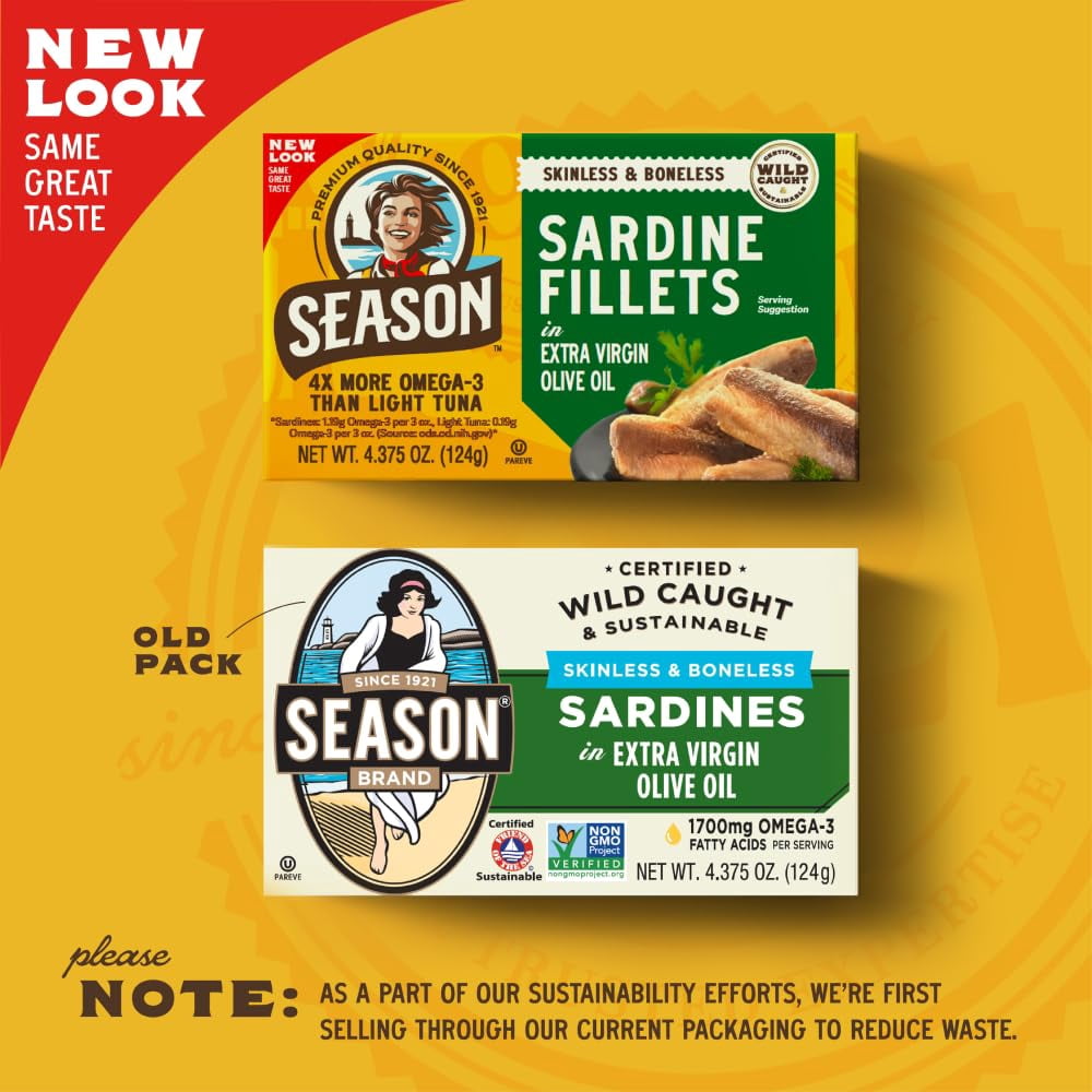 Skinless boneless sardines packed in olive oil