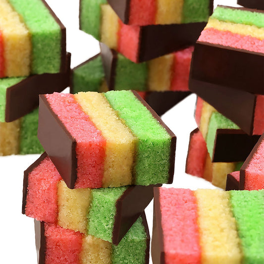 Tricolor rainbow cookies from Ferrara's Bakery