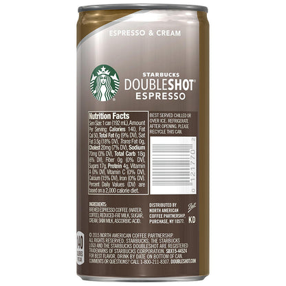 Starbucks Doubleshot coffee can close-up