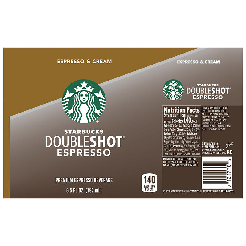 12-pack of Starbucks espresso coffee cans