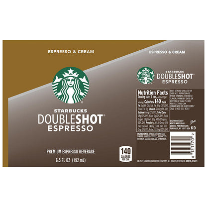 12-pack of Starbucks espresso coffee cans