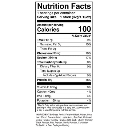 Gluten free Chomps Original beef sticks