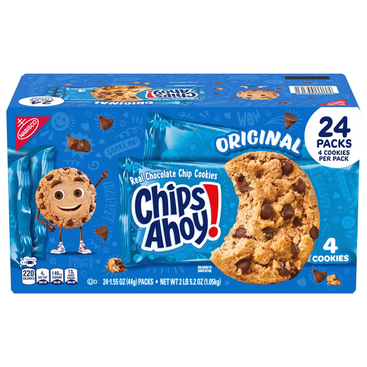 Chips Ahoy chocolate chip cookies 24-count box