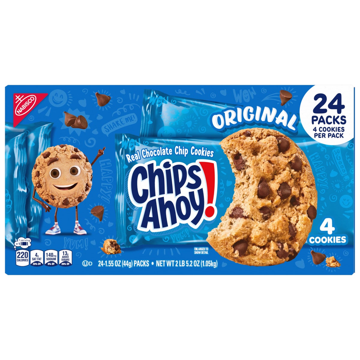 Individually wrapped Chips Ahoy cookies 1.55 oz