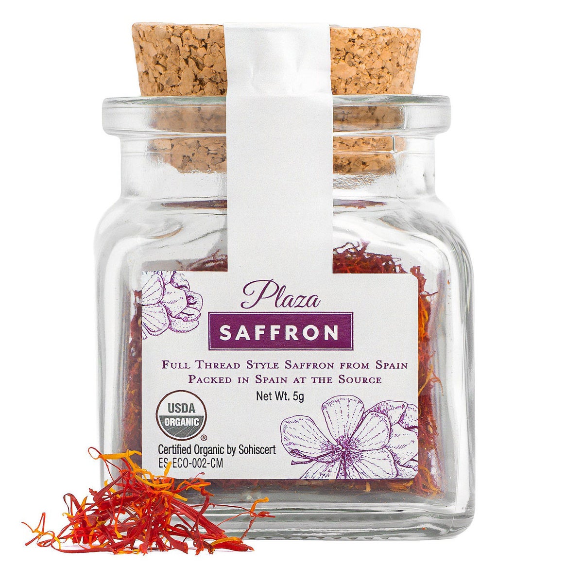 Organic Spanish saffron 5 gram jar by Pacific Plaza Imports