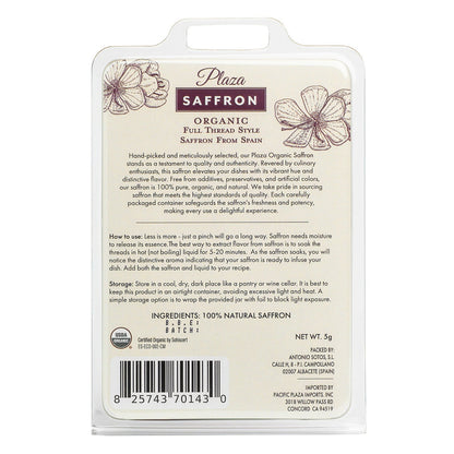 Additive-free Spanish saffron pantry ingredient