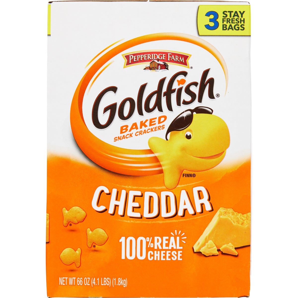Pepperidge Farm Goldfish cheddar baked snack crackers 66 oz box