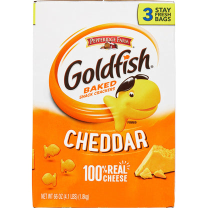 Pepperidge Farm Goldfish cheddar baked snack crackers 66 oz box
