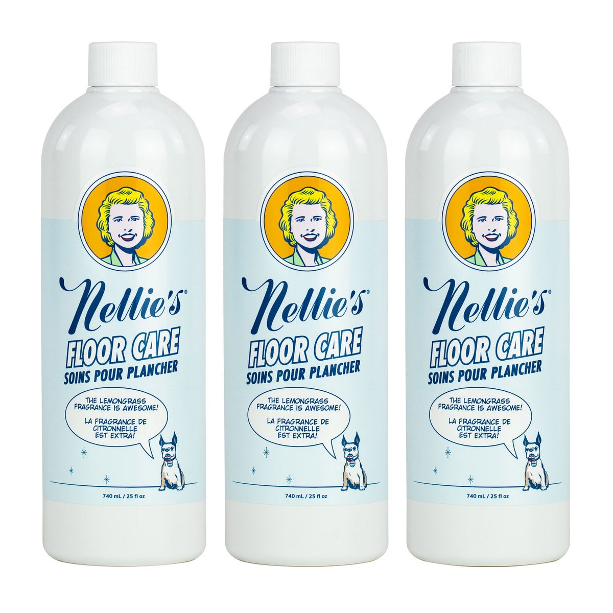 Nellie's Floor Care 25 fl oz 3-count lemongrass scent