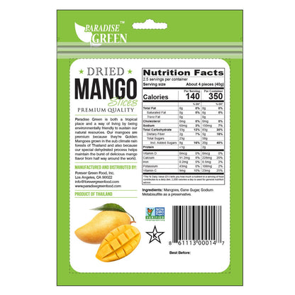 Chewy sweet dried mango slices by Paradise Green