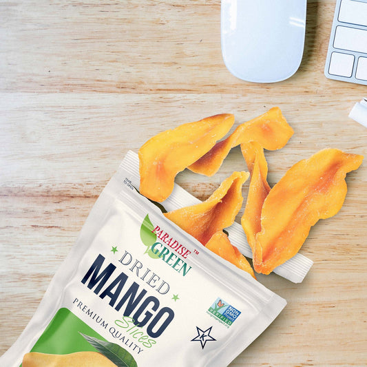 Paradise Green premium dried mango snack 8-count