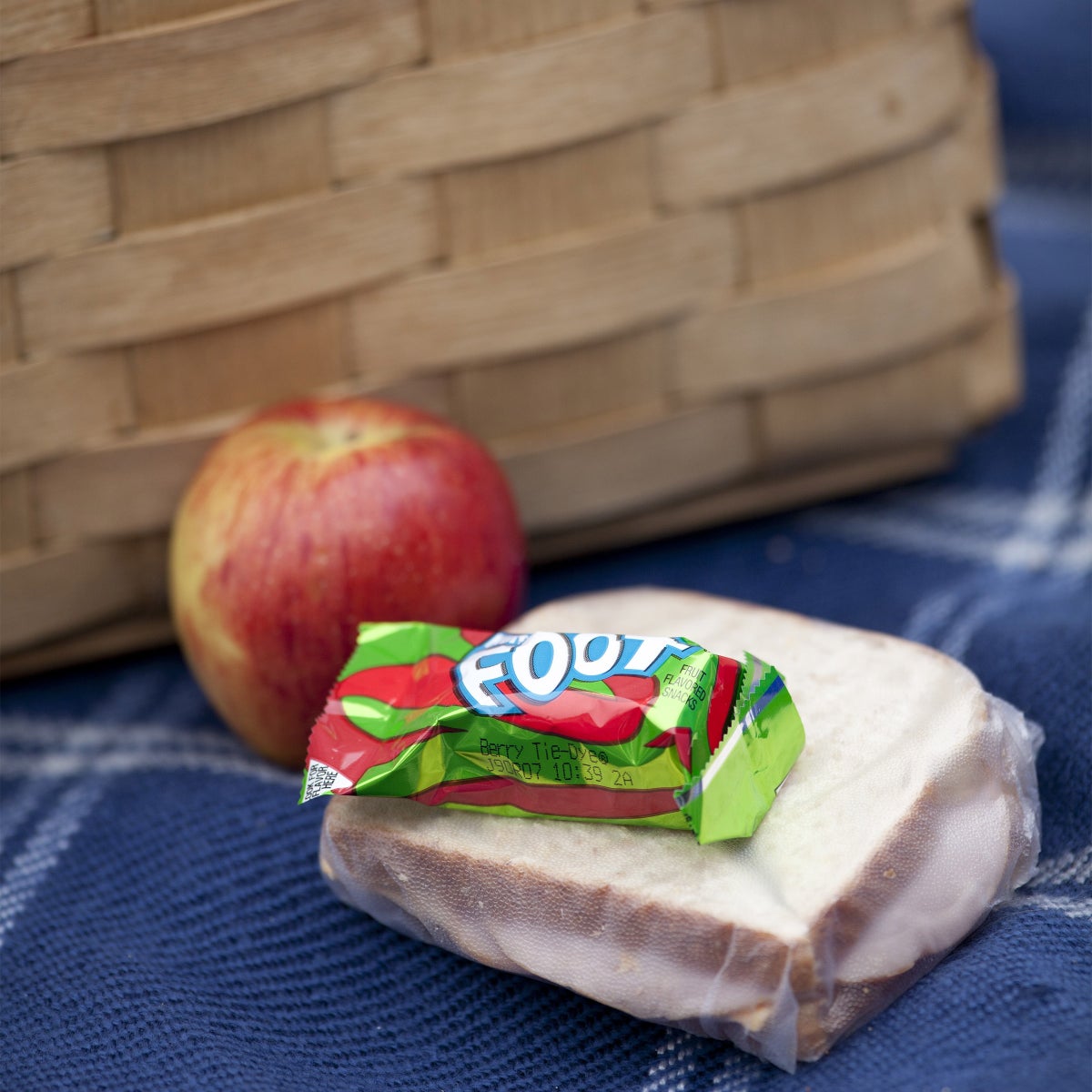 General Mills Fruit By The Foot Blue Raspberry rolls