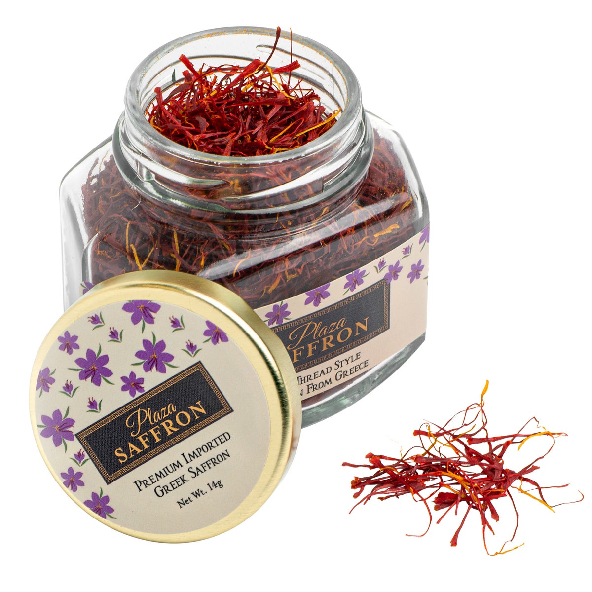 Pacific Plaza Imports saffron jar front view