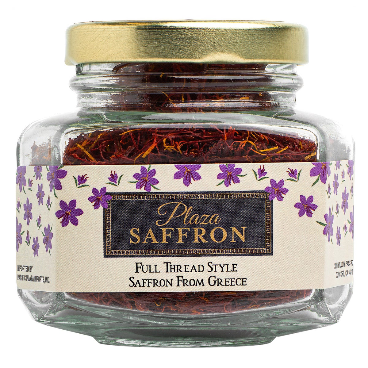Greek saffron threads in premium jar