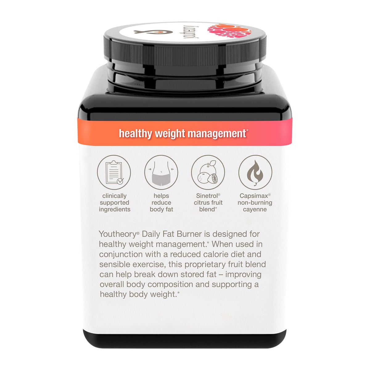 Youtheory daily fat burner supplement front label