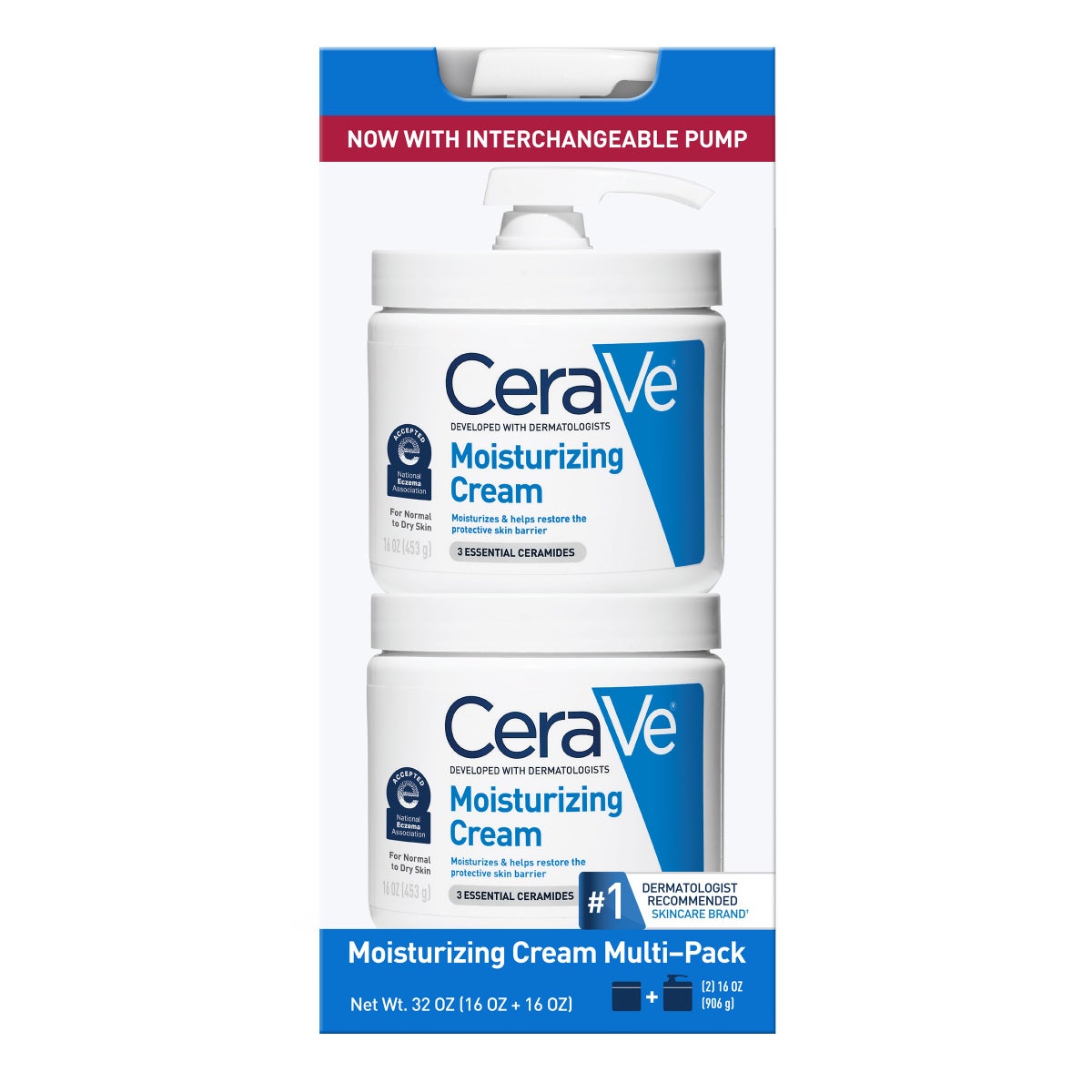CeraVe moisturizing cream 16 oz jar with pump
