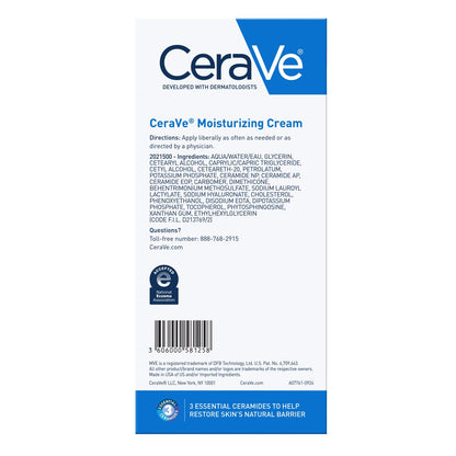 CeraVe barrier-restoring cream for daily hydration