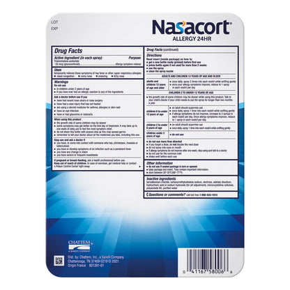 Nasacort 4-pack allergy relief nasal spray bottles