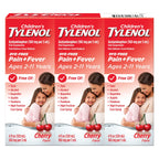 Children's Tylenol dye-free cherry liquid pain relief and fever medicine