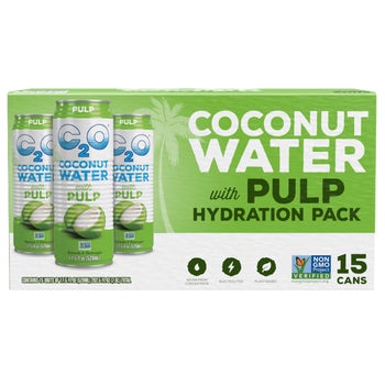 Original coconut water with pulp in multi-pack