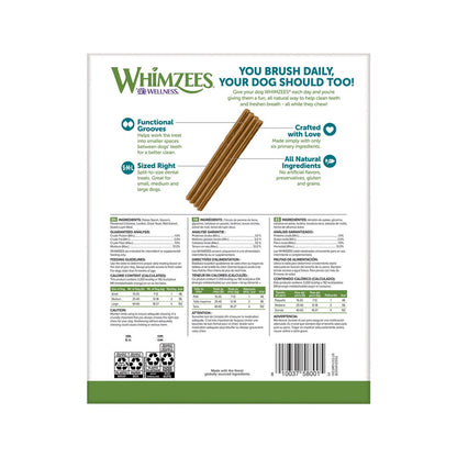 Whimzees dental chew sticks value pack for dogs