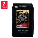 Kirkland Signature Organic Sumatra whole bean coffee 2-pack