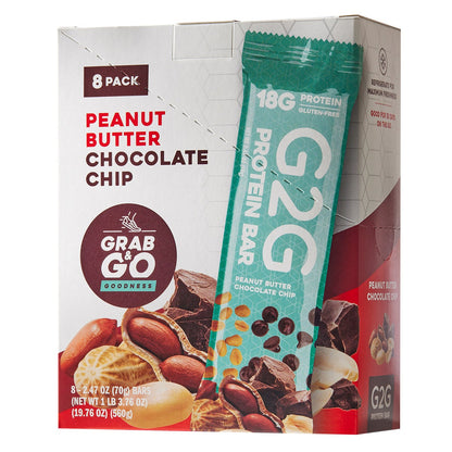 G2G protein bars 3-pack box front view
