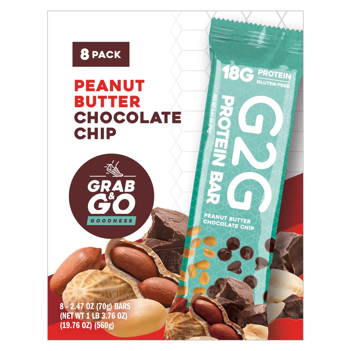 G2G 18 gram protein snack bars