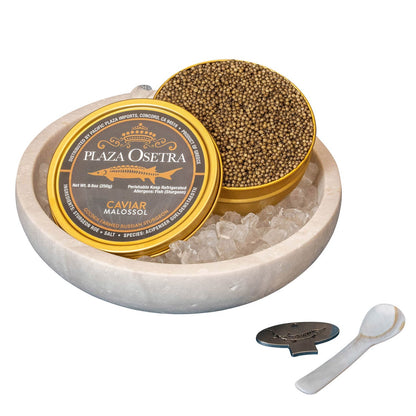 Golden Osetra caviar amber to gold pearls