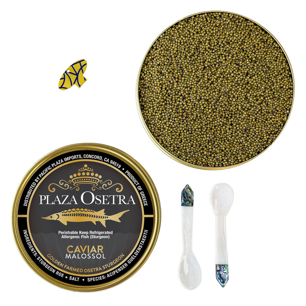 Pure Malossol Osetra caviar close-up