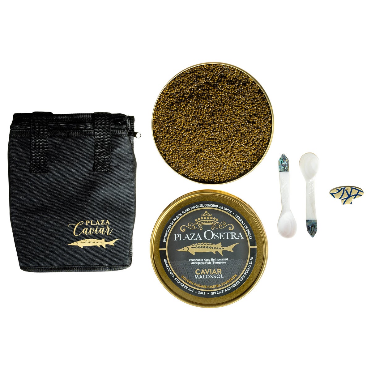 Large caviar tin serving 30 plus guests