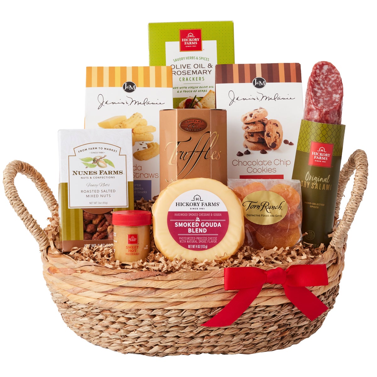 Hickory Farms snack assortment with truffles
