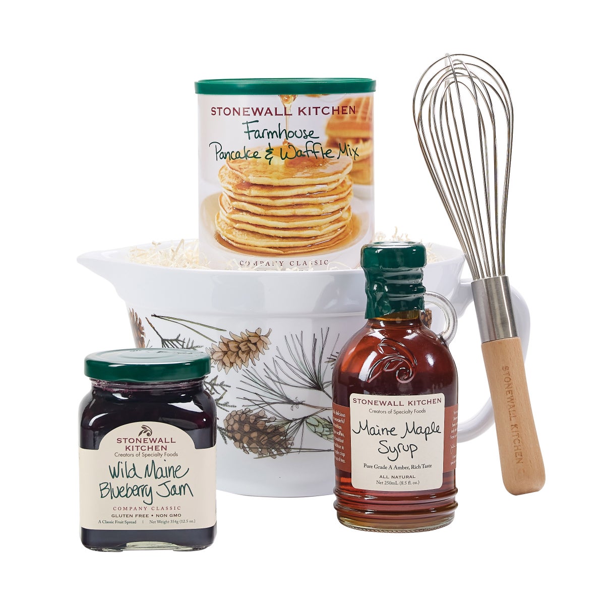 Stonewall Kitchen New England Morning Batter Bowl Gift Set with breakfast items