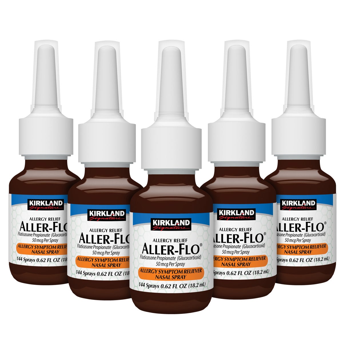 Kirkland Signature Aller-Flo five-bottle allergy spray value pack