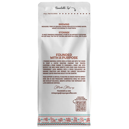 USDA Organic Mayorga Mayan Blend whole bean coffee bags