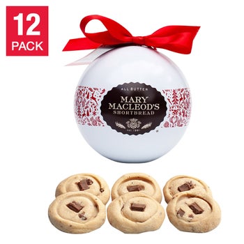 Mary Macleod’s chocolate crunch shortbread holiday ornament tins