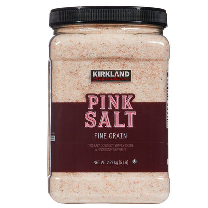 Kirkland Signature fine grain pink salt 5 lb bag
