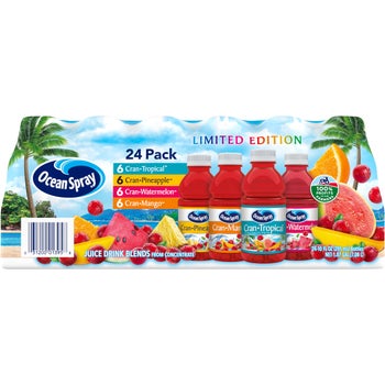 Ocean Spray cranberry juice variety pack 24 count bottles