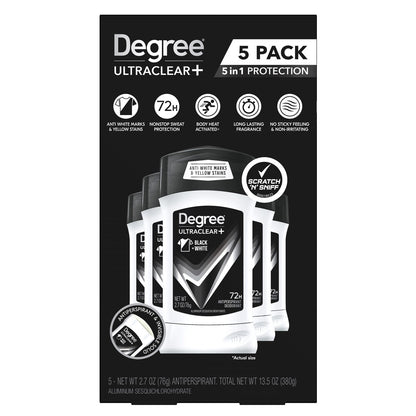Degree Men UltraClear+ deodorant 5-pack