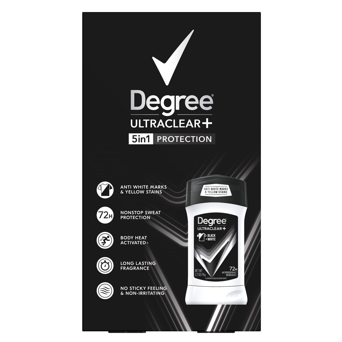 Degree Men antiperspirant deodorant for black and white clothes