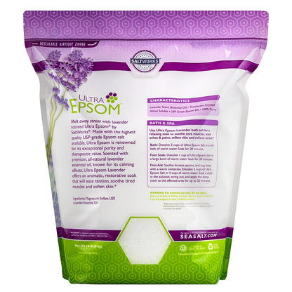 Lavender scented Epsom salt soak bag